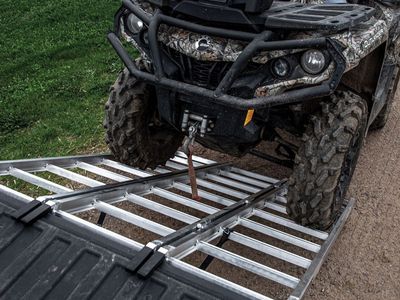 YuTrax Easy-Setup Tri-Fold Aluminum Loading Ramp - 1,750 lb Capacity