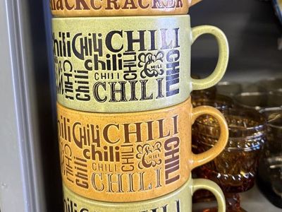 Vintage Japanese stoneware chili and soup ceramic mugs by Otagiri