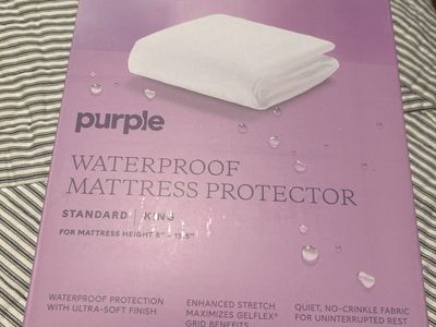 Purple King Waterproof Mattress Protector - Ultra-Soft Finish, Enhanced Stretch, Quiet No-Crinkle Fabric