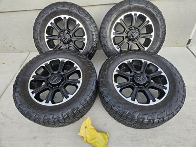 set 20 inch wheels and tires dodge ram 3500 rebel