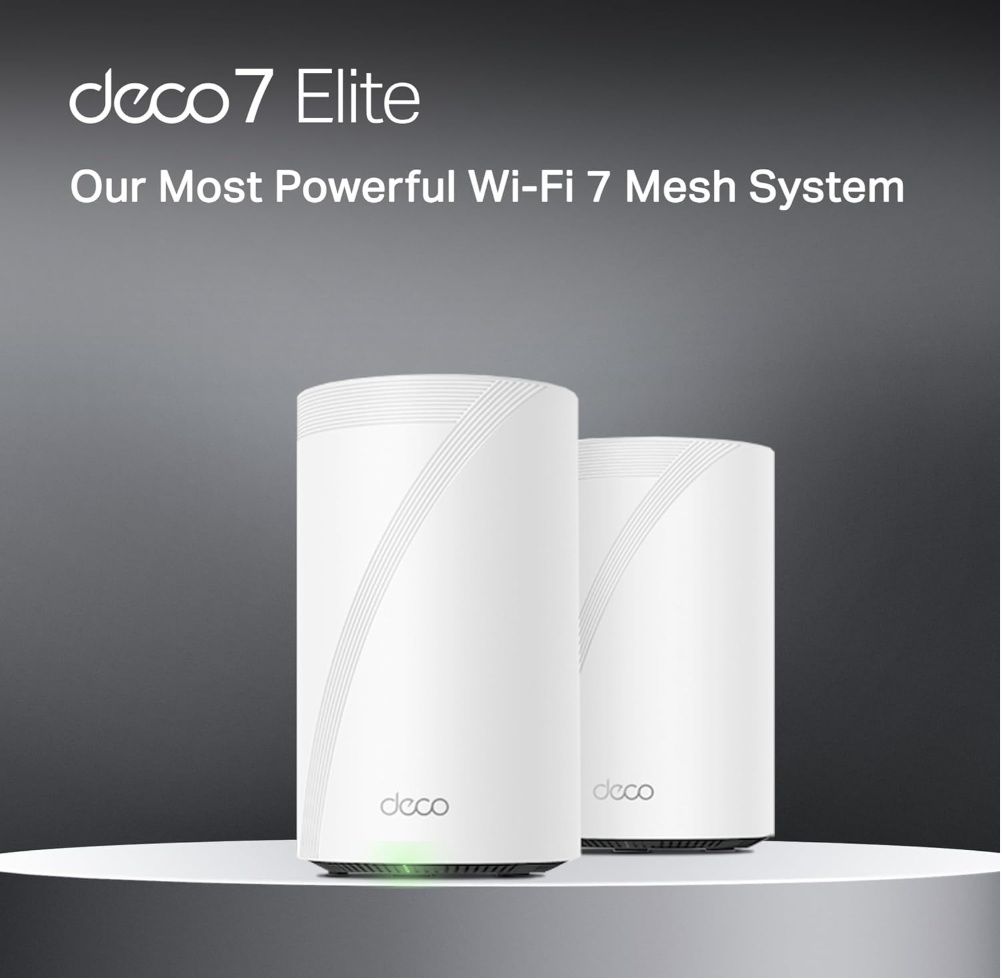 LIKE NEW Deco 7 Elite Enterprise Class BE33000 Quad-Band Whole Home Mesh WiFi 7 System up to 7,800 Sq.Ft.