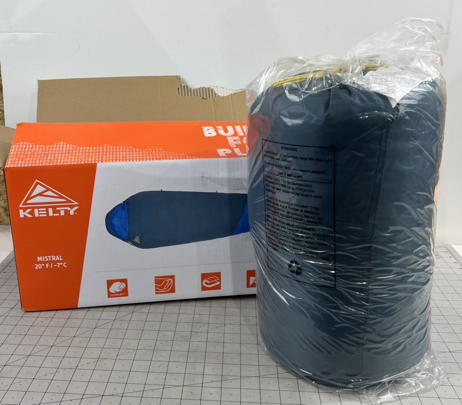 Kelty Mistral 20F Degree Regular Mummy Sleeping Bag Blue New 76” new