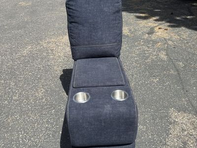 Custom Denim Van Center Console with Large Storage