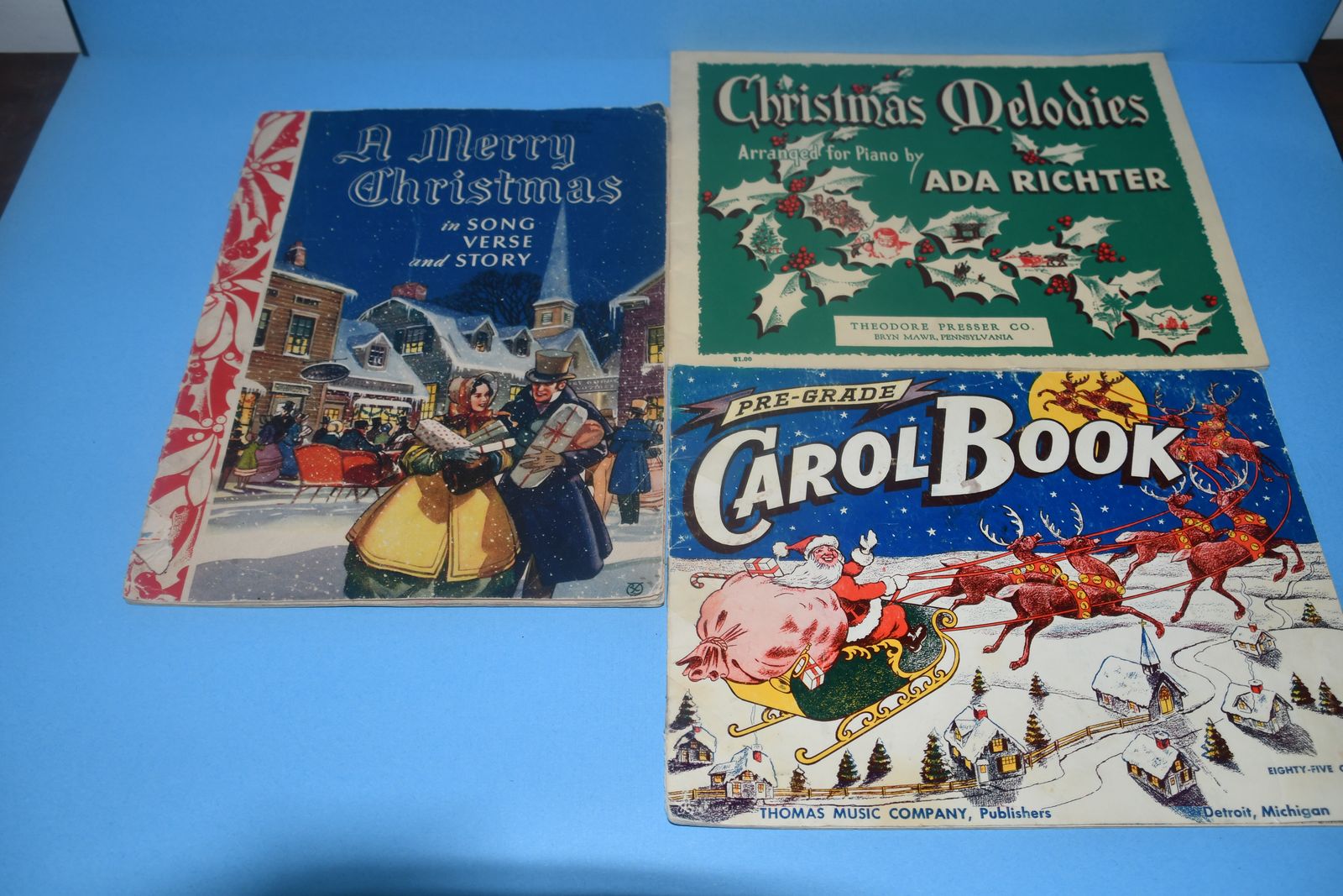 3 VINTAGE "CHRISTMAS" SONGBOOKS ~ 1940 to 1956 ~ THEY HAVE WEAR ~ ALL FOR $5