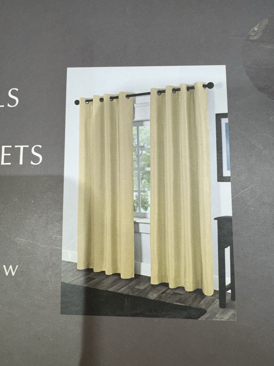 Exclusive Home Chatra Grommet Curtain Panels Set of 2 Mellow Yellow 54x96