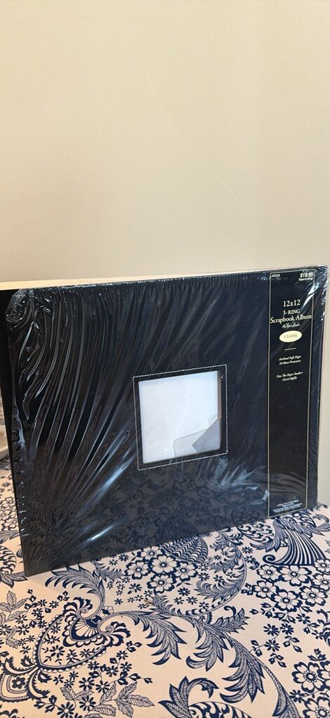 12 X 12 3-ring Black Cloth Album