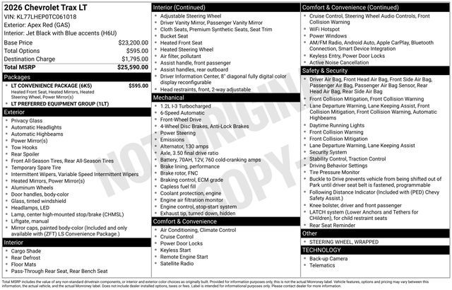 2026 Chevrolet Trax LT