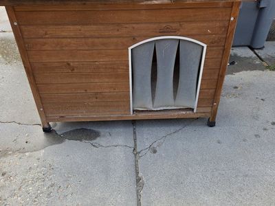 Free Dog House with Heated Bed