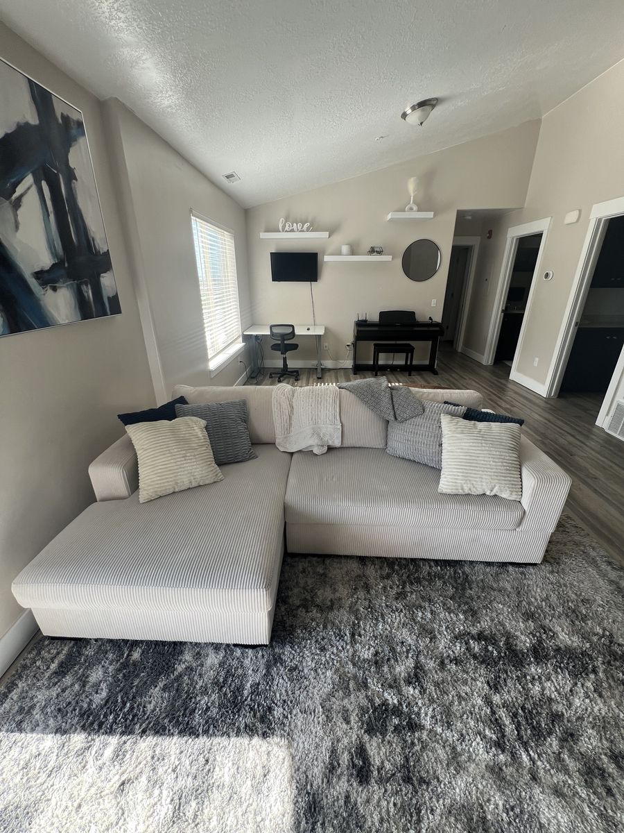96” like new used White Sofa Couch