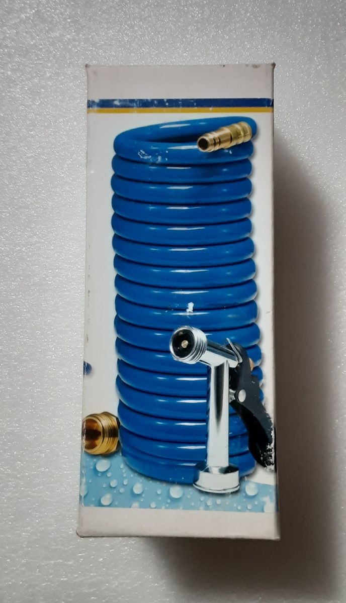 New D&W Spray-Away 3/8-inch x 15-ft RV Exterior Coiled Water Hose for Spray-Away Quick Connect Systems with Brass Insert