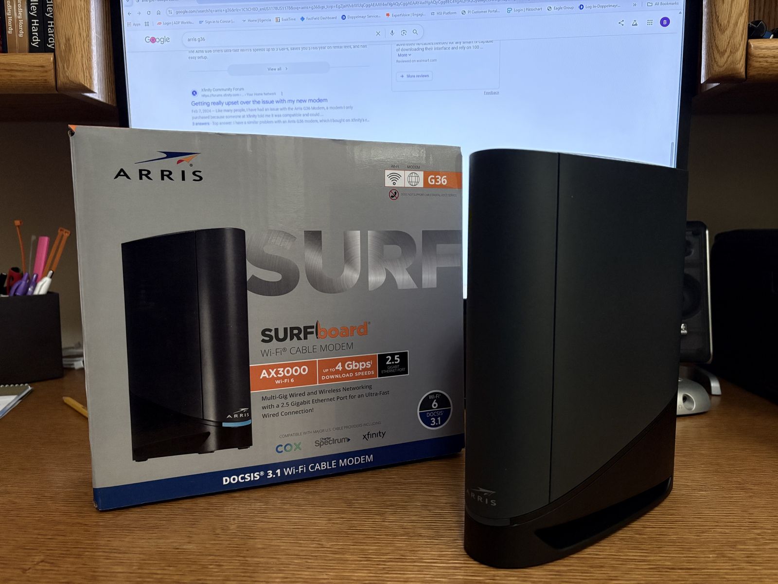 Arris SurfBoard G36 Wi-Fi Cable Modem AX3000
