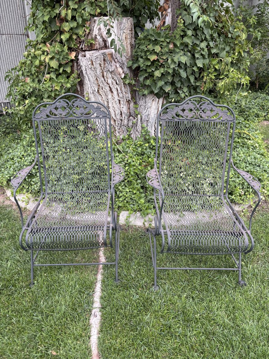 Pair Of Woodard Vintage Mid-Century Patio Chairs