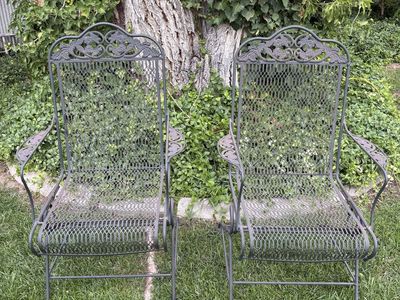 Pair Of Woodard Vintage Mid-Century Patio Chairs