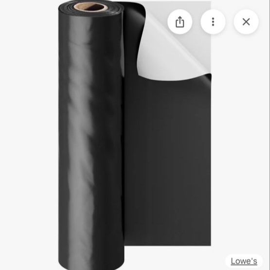 NEW ROLL 2-Sided Black and White Heavy Duty Plastic Sheeting Roll