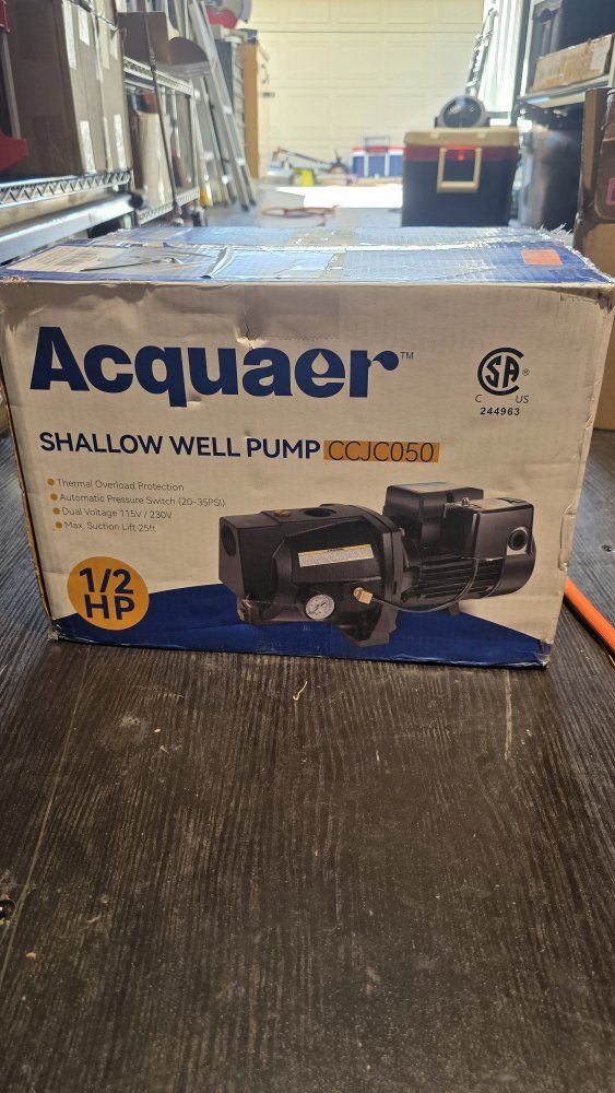 Acquaer 1/2 HP Shallow Well Jet Pump CCJC050 Dual Voltage 115V/230V