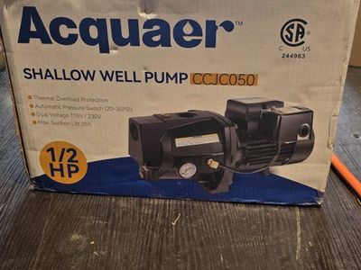 Acquaer 1/2 HP Shallow Well Jet Pump CCJC050 Dual Voltage 115V/230V