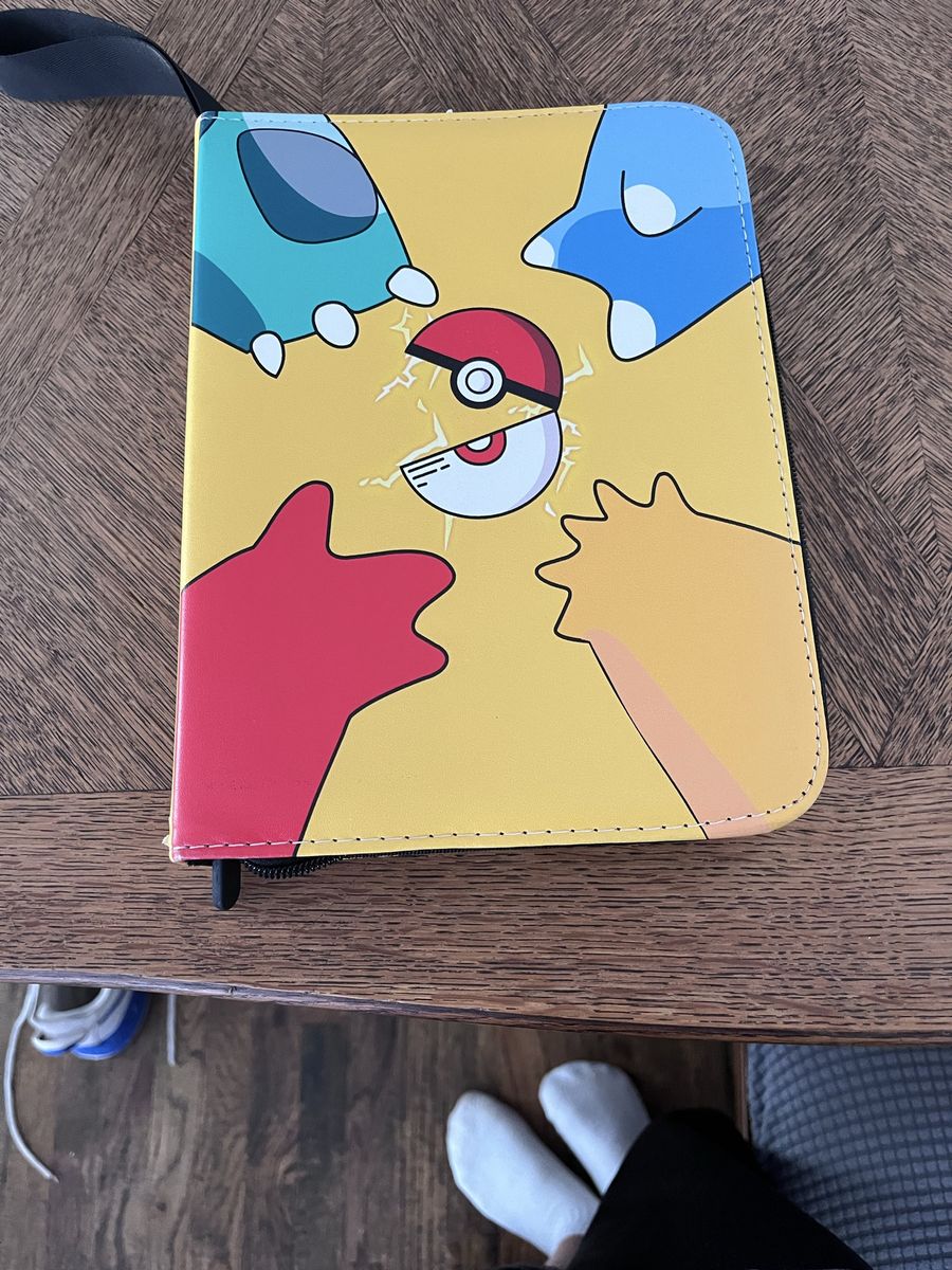 Pokemon Trading Card Binder with Zipper and Ring Sleeves