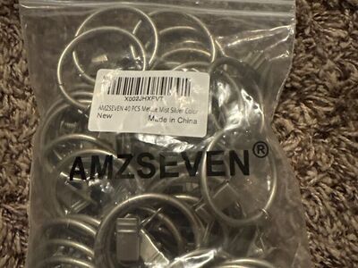 40 Silver Curtain Hangers With Clips