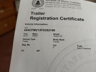2015 FRRV 1640LTD Travel Trailer - Pop-Up Tent Trailer
