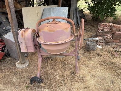 Heavy-Duty Electric Cement Mixer, Used Condition, Working Condition