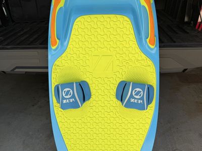 Zup Do More Board Kneeboard Wakesurf Board, Used - Blue, Yellow & Orange