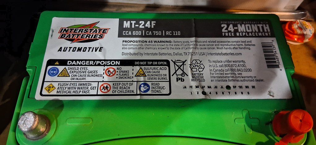 INTERSTATE 24-F AUTOMOTIVE BATTERY