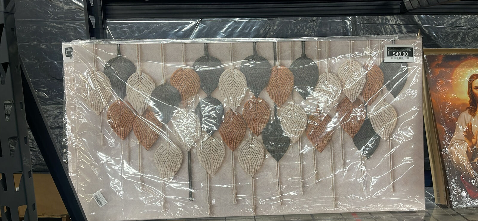 Boho Wall Art Chic Home Wall Art Modern Multicolor Leaves Feather Canvas Wall Art