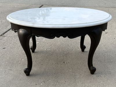 Vintage Marble Top Small Coffee Table
