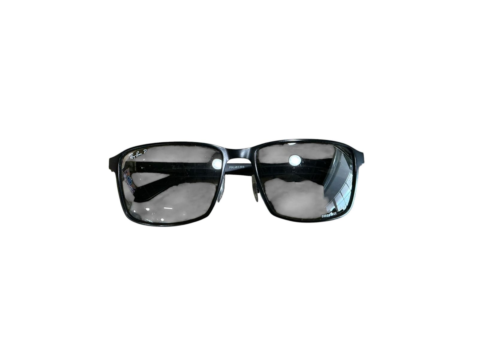 RAY BAN RB3721CH 186 5J Matte Black Grey Mirror Polarized Men's 59 mm Sunglasses