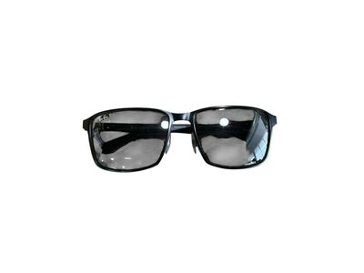 RAY BAN RB3721CH 186 5J Matte Black Grey Mirror Polarized Men's 59 mm Sunglasses