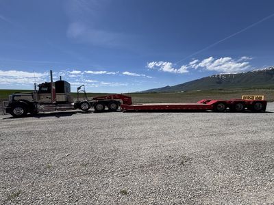 2018 Kenworth & Trail-Eze 2006 Red Lowboy Trailer - Oversize Load Ready