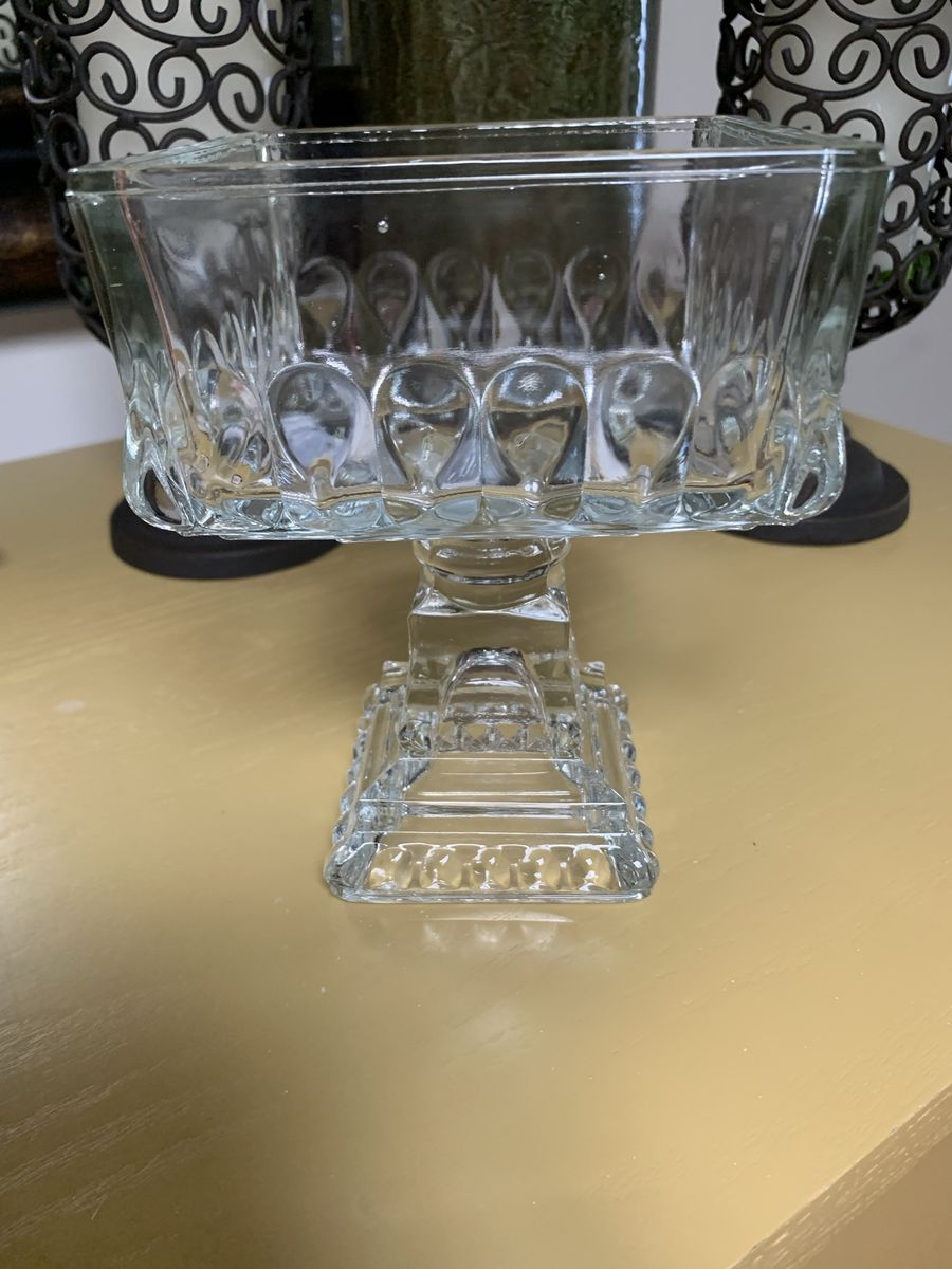 Jeanette Pressed Glass Pedestal Candy Dish