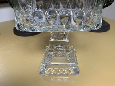 Jeanette Pressed Glass Pedestal Candy Dish