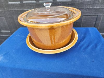 vintage ceramic casserole dish