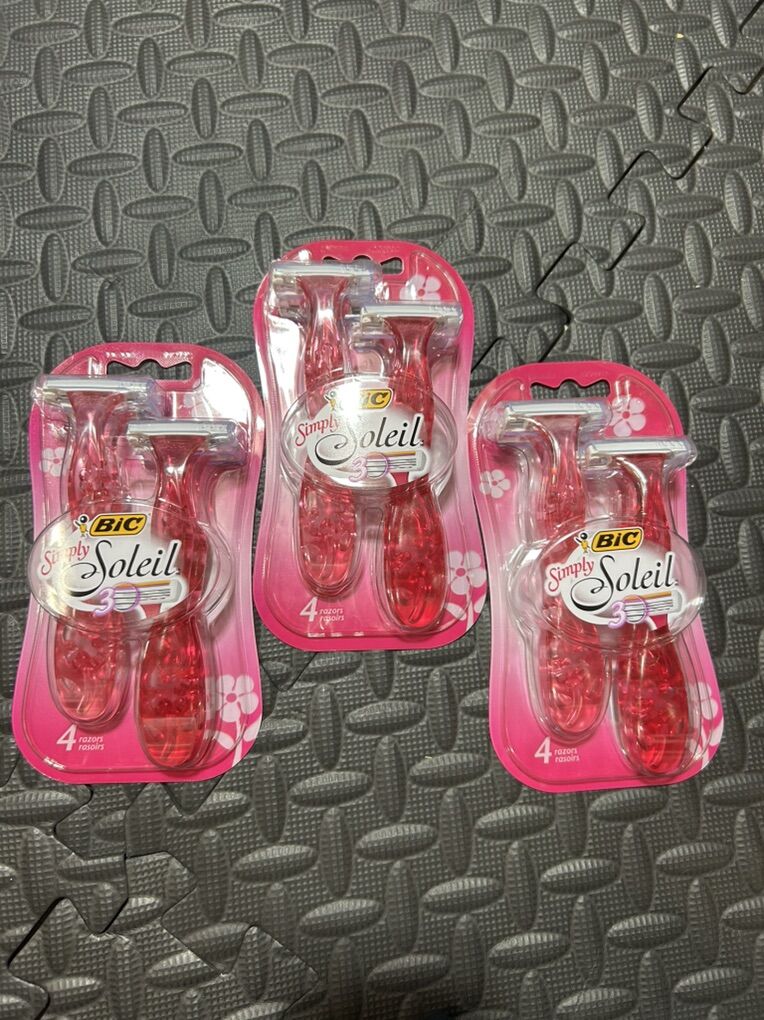 New 12 Bic Soleil 3 Blade Razors