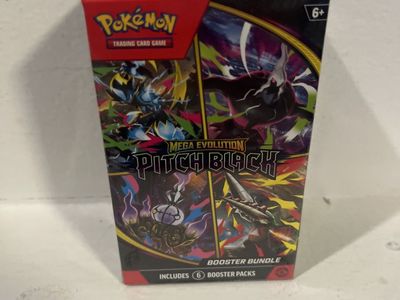 Pokemon TCG Mega Evolution Pitch Black Booster Bundle - 6 Booster Packs, Sealed