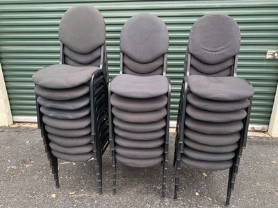 25 FABRIC PADDED STACKING BANQUET CHAIRS