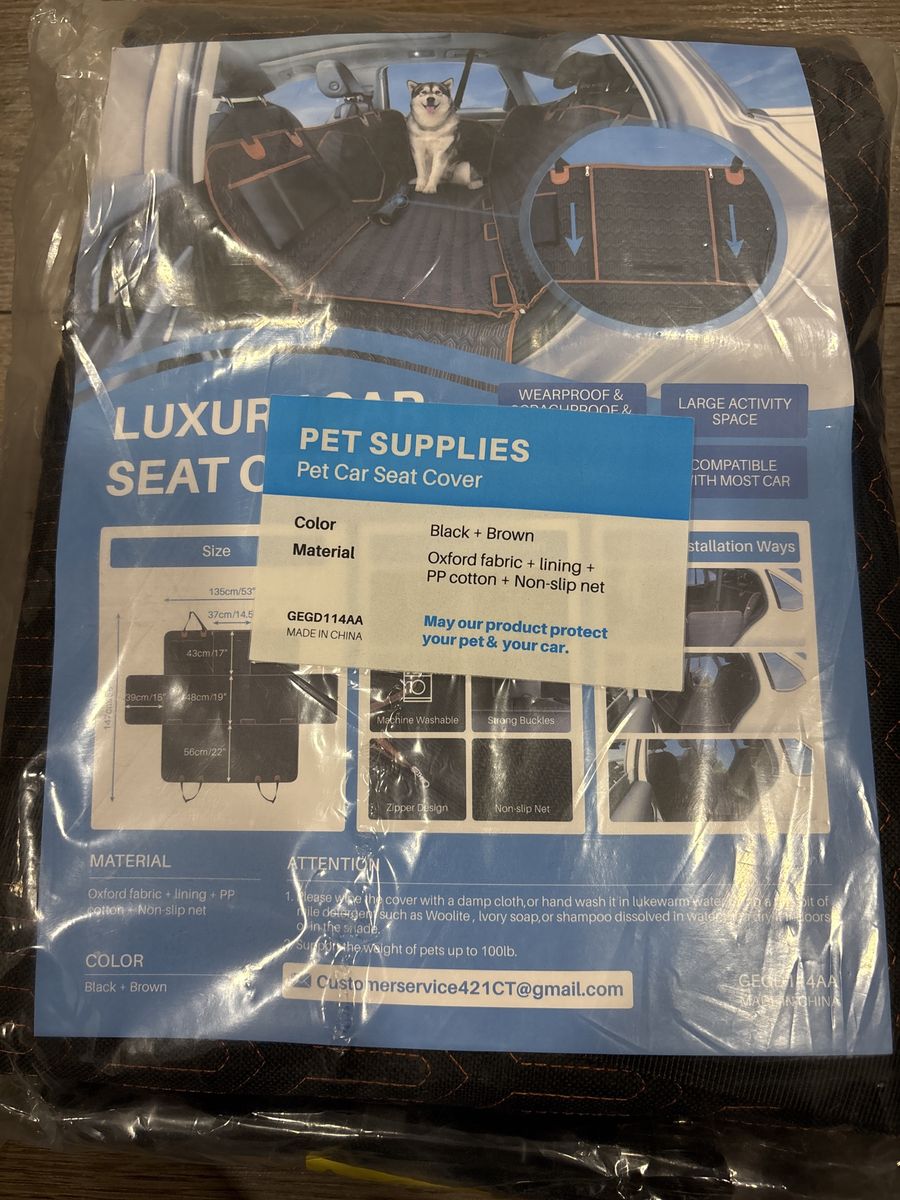 Pet car seat cover