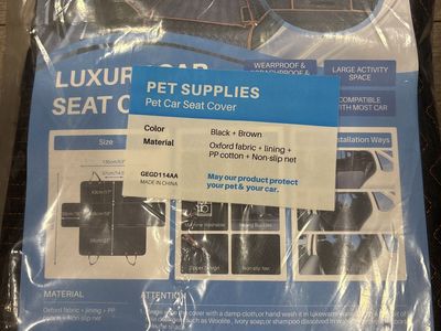 Pet car seat cover