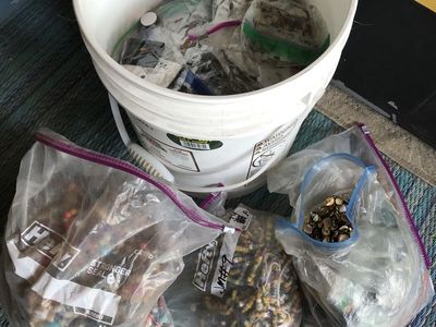 Bulk Lot Crafting Supplies - Assorted Beads, Shells, and Jewelry Making Accessories in Bucket