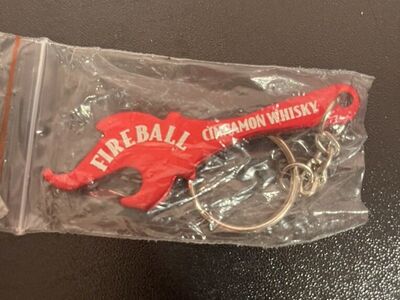 Brand New Fireball Whisky Metal Keychain Opener