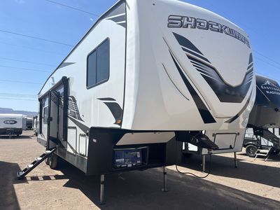Like new ‘24 Forest River Shockwave 37ft Toy Hauler Fifth Wheel, 19ft of cargo for most side-by-sides and ATV’s