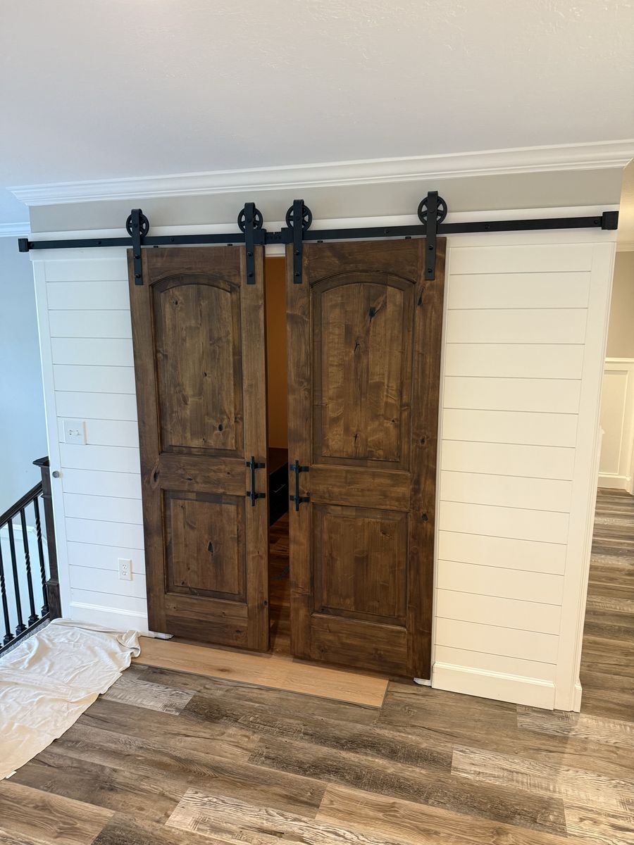 Barn Doors with Black Rolling Hardware