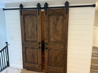 Barn Doors with Black Rolling Hardware