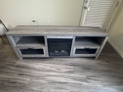 70” TV Stand with Electric Fireplace Insert