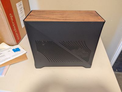 Fractal Design Era 2 Mini-ITX SFF PC Case - Charcoal Solid Walnut Top - Riser Cable - Aluminum