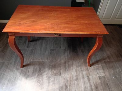Wood Table with Drawer