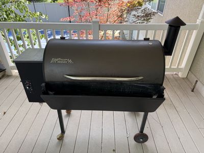 Traeger BBQ075 Pellet Grill with Front Shelf Attachment - New Controller and Sensor - Cover Included