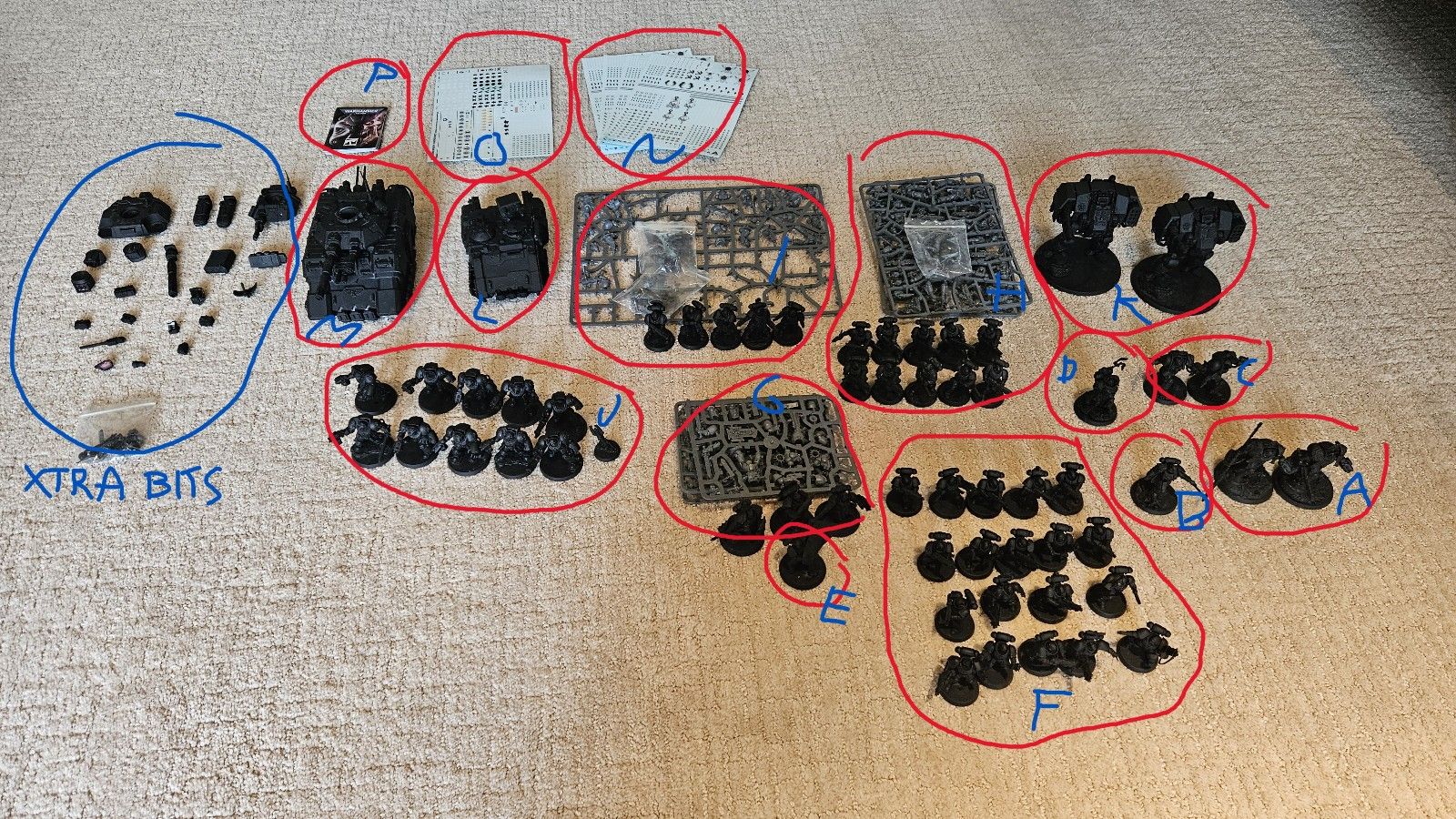 Warhammer 40k Space Marine Army lot/ collection, 2500+ points, mostly assembled