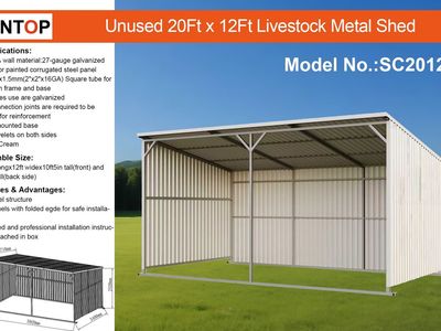 LIVESTOCK SHELTER 12 FT X 20 FT